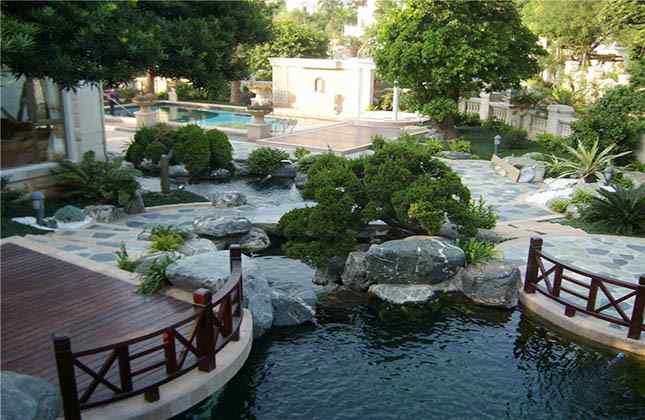 九龙玉河道边上的点缀