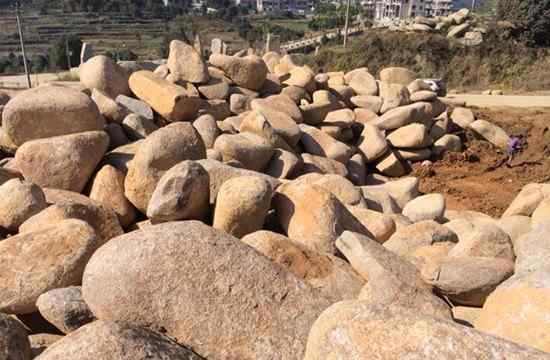 大型卵石黄石驳岸假山