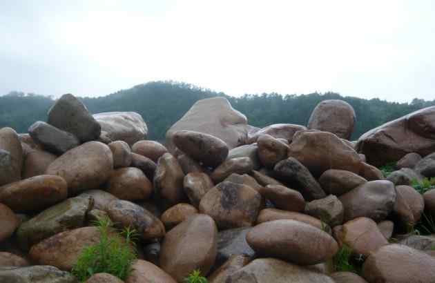 冲洗过的水冲石