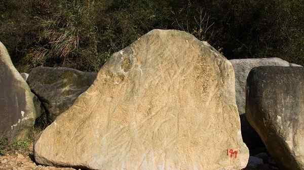 长4.5高3厚0.9米刻字石