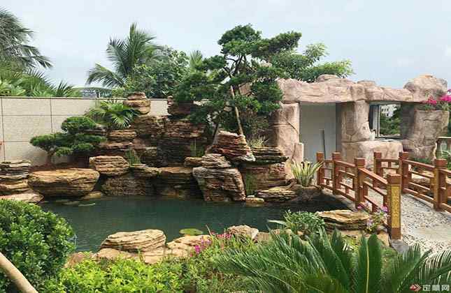 最新完成的千层石假山项目