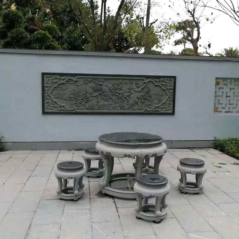 石雕厂家 供应花岗岩石桌 可加工定制石桌 手工雕刻花岗岩石桌