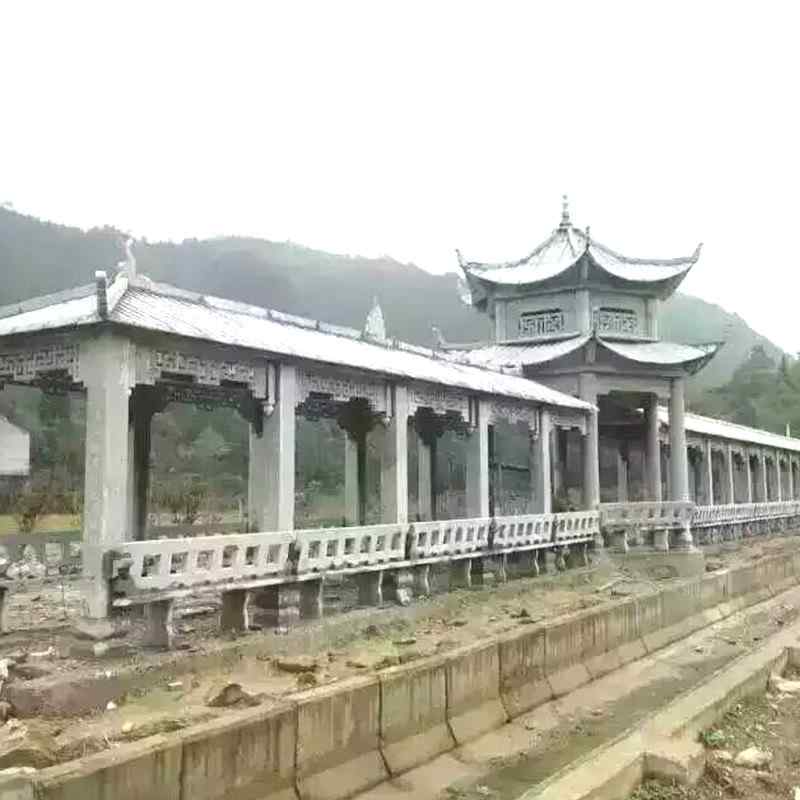 手工雕刻 花岗岩石雕亭子 可加工定制花岗岩亭子 石雕亭子