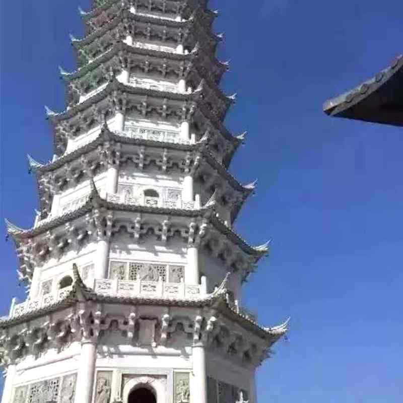 手工雕刻 花岗岩石雕亭子 可加工定制花岗岩亭子 石雕亭子