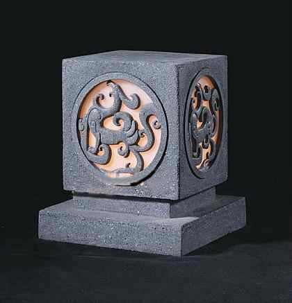 石雕花岗岩石灯笼照明 仿古做旧落地户外庭院酒店装饰摆件定做