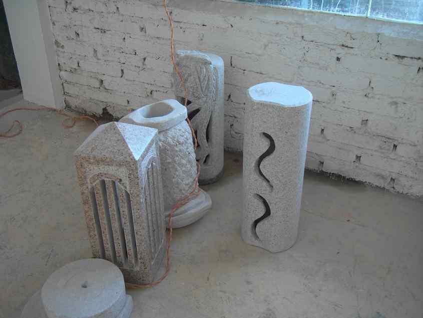 石雕花岗岩石灯笼照明 仿古做旧落地户外庭院酒店装饰摆件定做