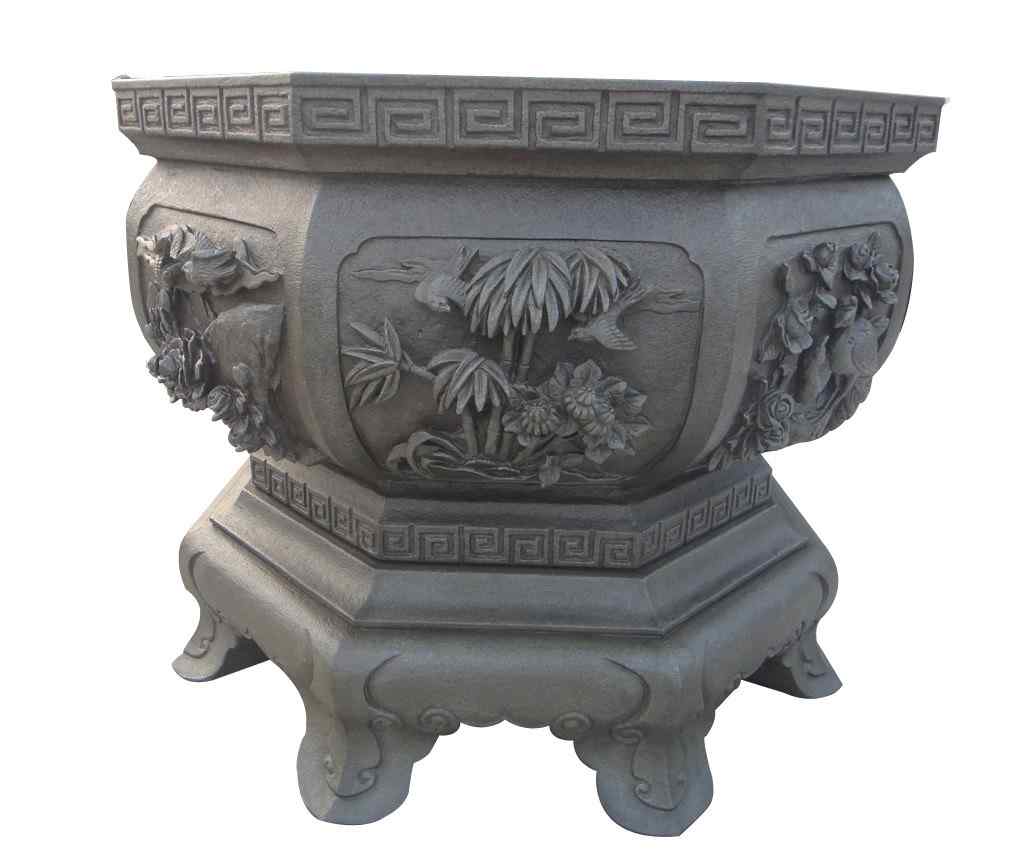 定制庭院鱼缸花盆流水石缸 公园庭院风景摆件庭院石雕摆件