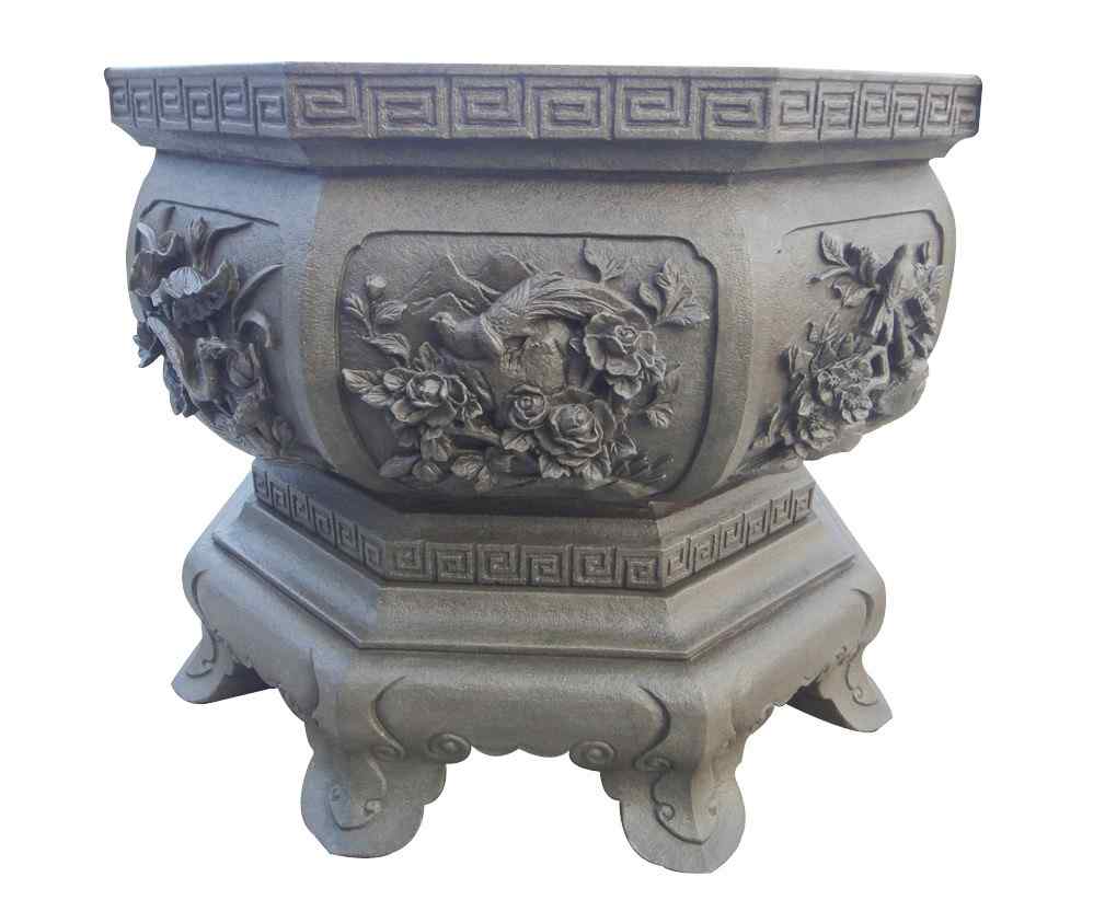 定制庭院鱼缸花盆流水石缸 公园庭院风景摆件庭院石雕摆件