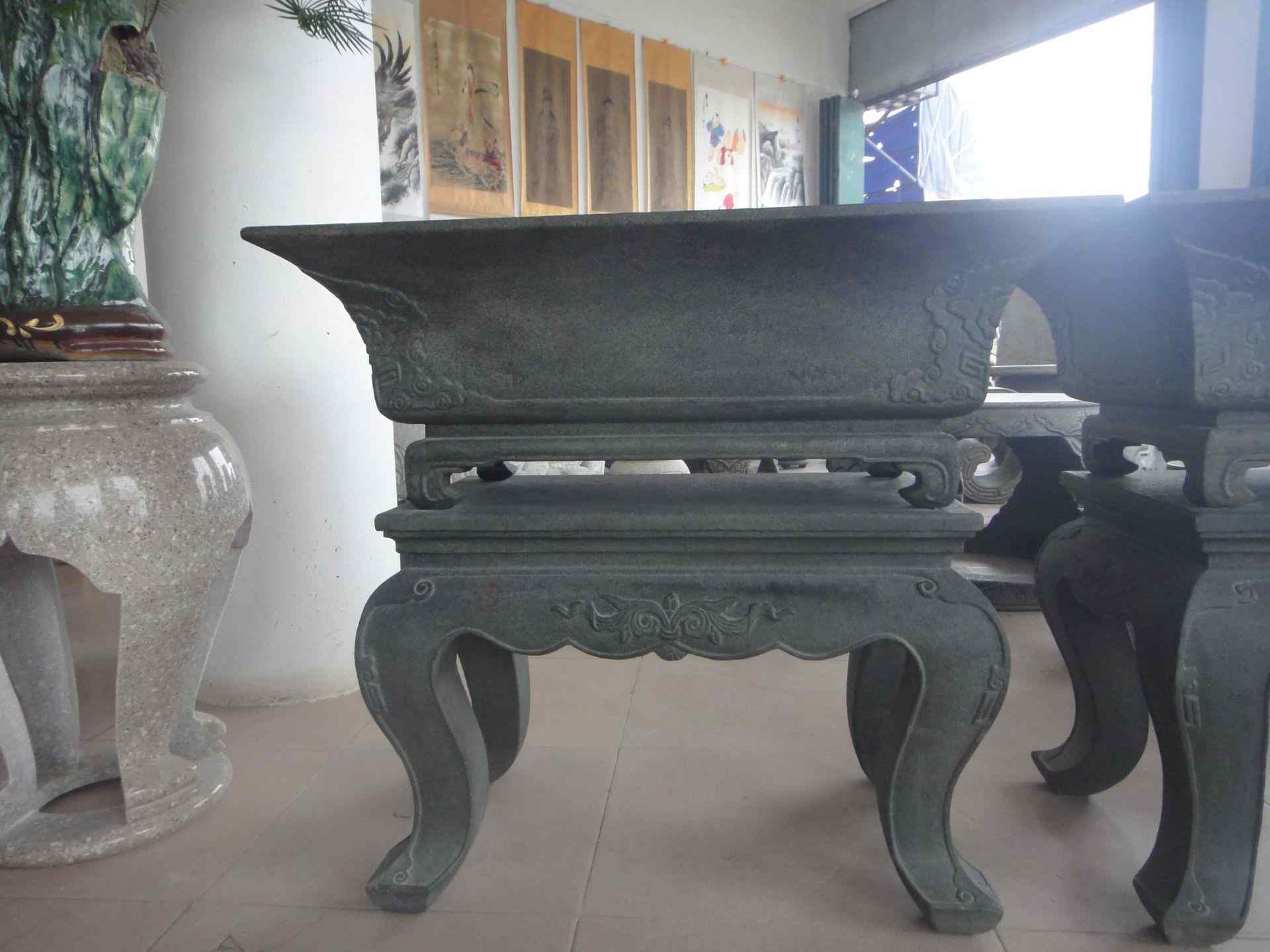 厂家直销石雕仿古花钵 园林花盆 石雕雕刻