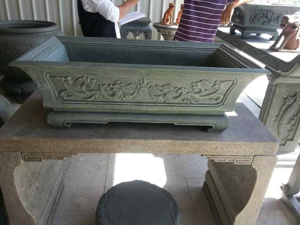 厂家直销石雕仿古花钵 园林花盆 石雕雕刻