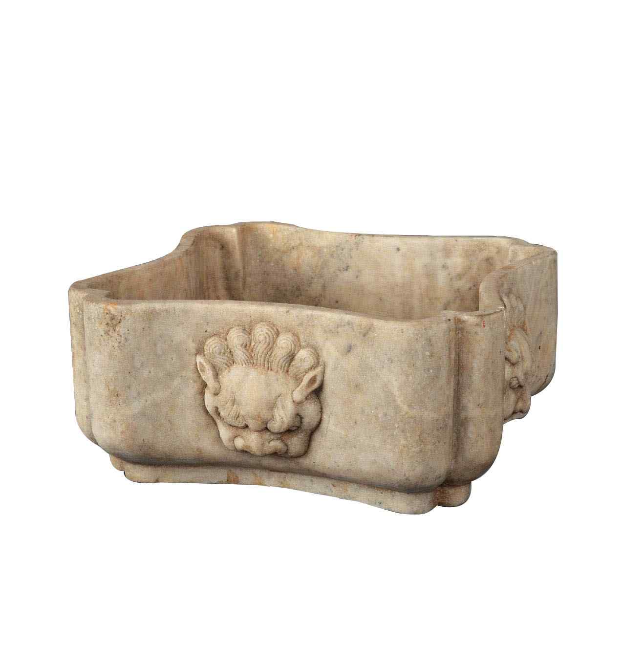 花盆园林景观户外石雕花钵庭院水池养鱼 别墅