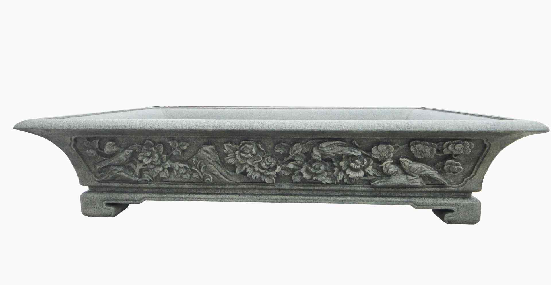 花盆园林景观户外石雕花钵庭院水池养鱼 别墅