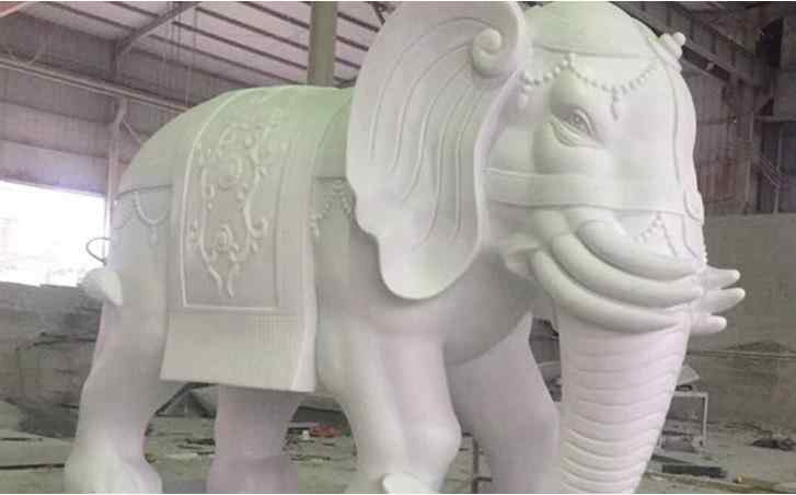 厂家供应手工雕刻花岗岩石雕大象适用园林石雕大象可定做大象石雕
