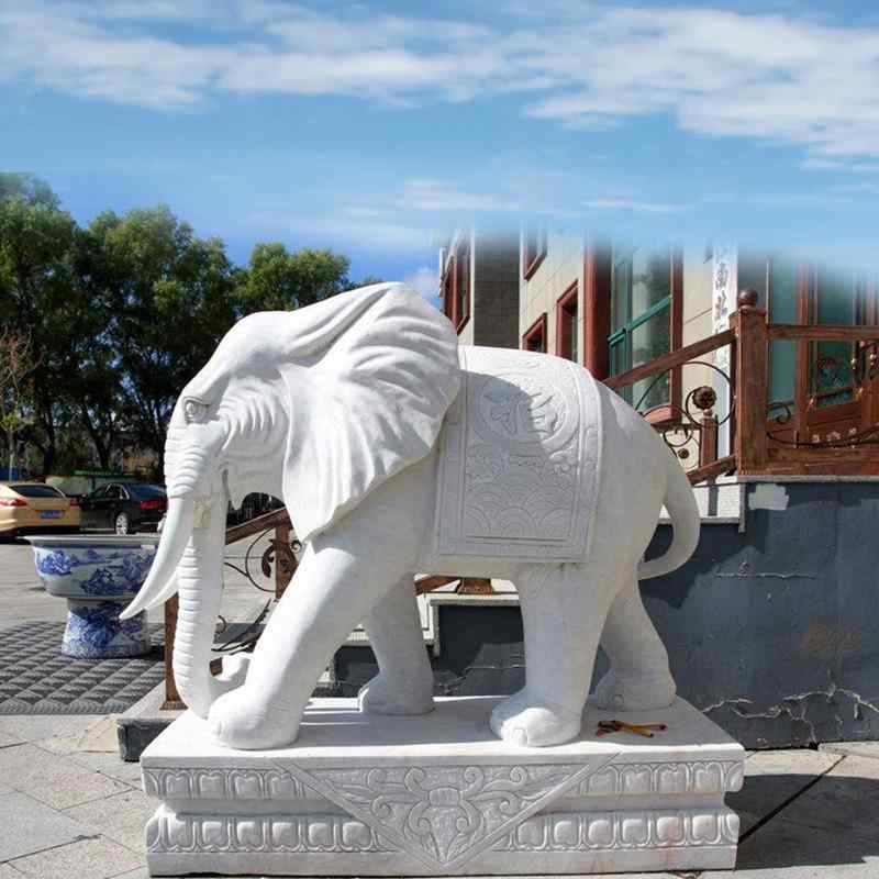 厂家供应手工雕刻花岗岩石雕大象适用园林石雕大象可定做大象石雕