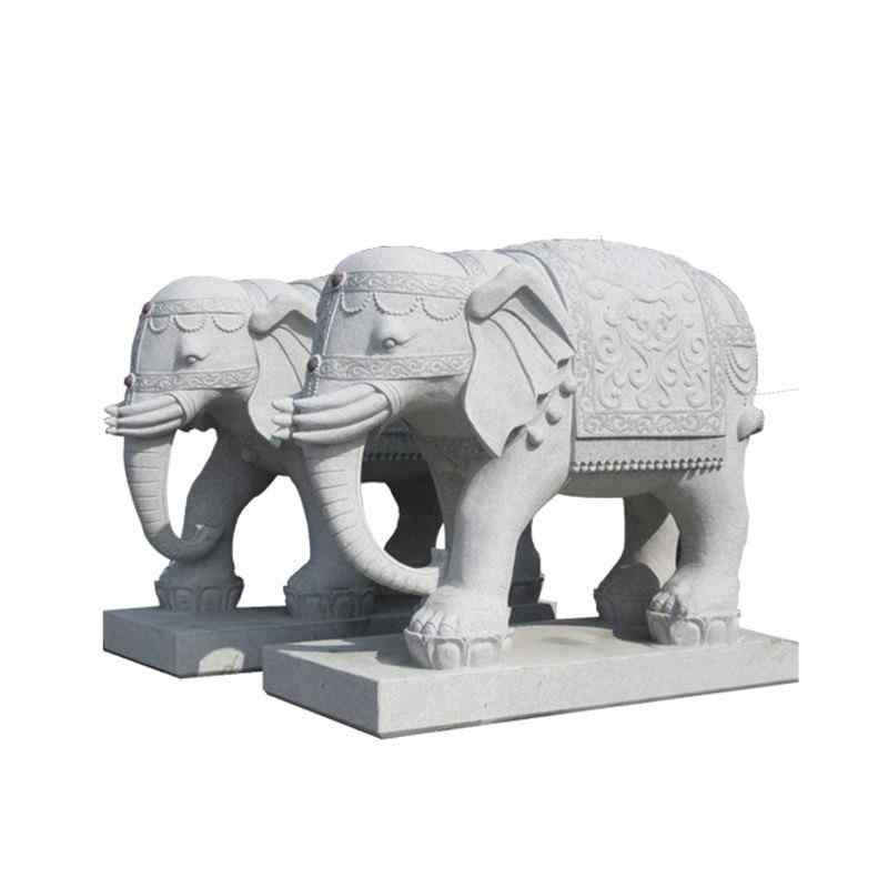 厂家供应手工雕刻花岗岩石雕大象适用园林石雕大象可定做大象石雕
