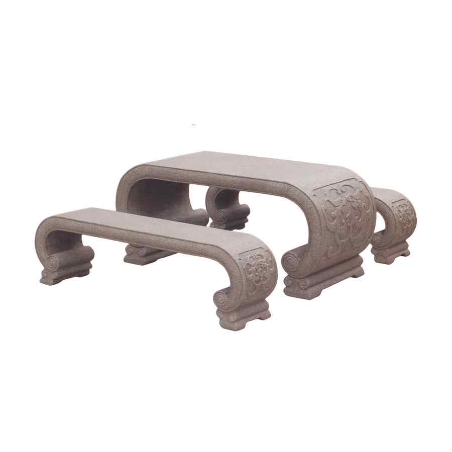 惠安厂家直销仿古手工雕刻花岗岩石桌椅 石雕桌椅 庭院别墅桌子