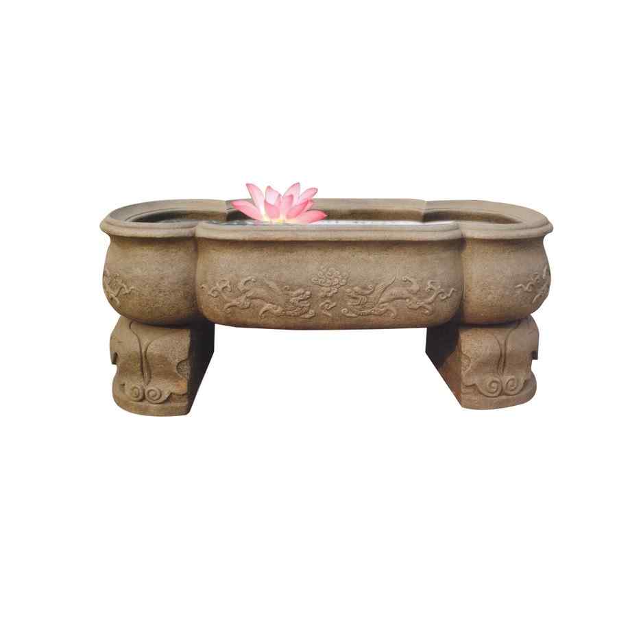 惠安石雕厂家直销 手工雕刻花岗岩石雕花钵 仿古花钵 园林石花盆