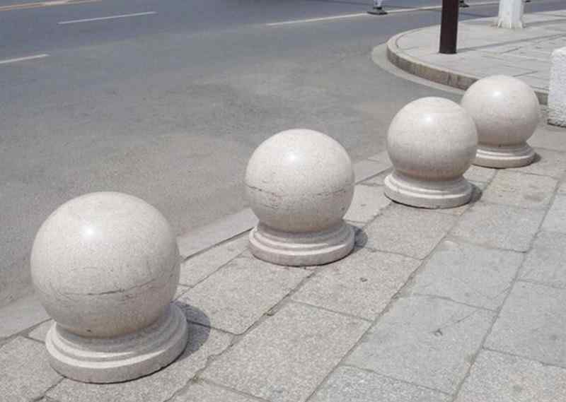 现货供应花岗岩雕刻挡车石 路障石球 花岗岩石球厂家直销批发