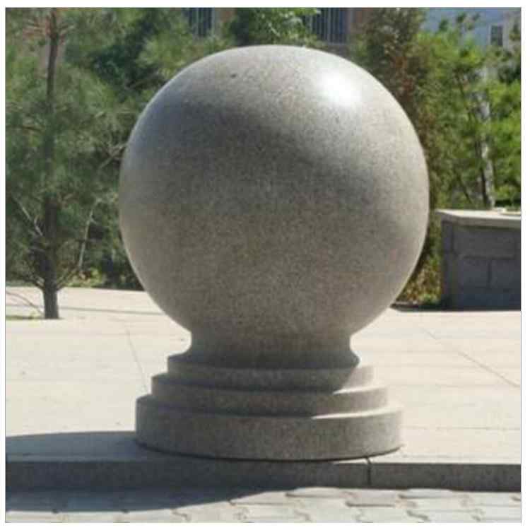 现货供应花岗岩雕刻挡车石 路障石球 花岗岩石球厂家直销批发