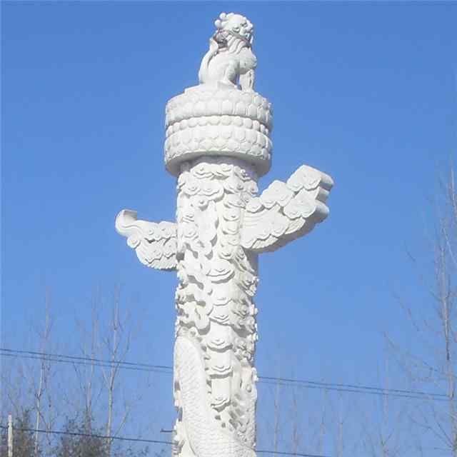 「天然花岗岩」花岗岩石龙柱大理石石头柱子广场石华表加工