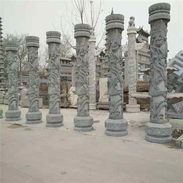 「天然花岗岩」花岗岩石龙柱大理石石头柱子广场石华表加工