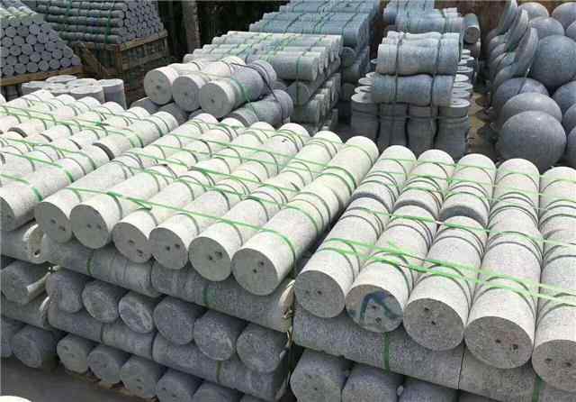 「天然花岗岩」珍珠灰/小铁灰花岗岩园林广场地铺路沿石盲道石树围