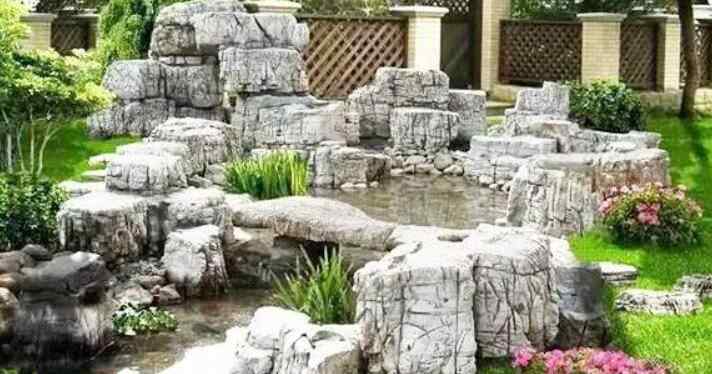 龟纹石假山的应用